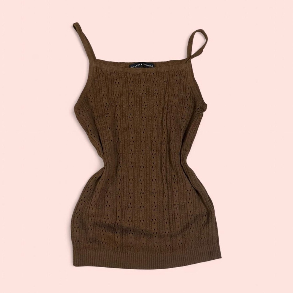 Brandy Melville Chocolate Knit Top